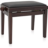 Adjustable Piano Stool by Gear4music Rosewood