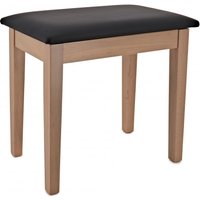 Piano Stool with Storage by Gear4music Light Oak