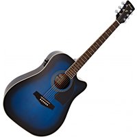 Ibanez PF15ECE Electro Acoustic Trans Blue Burst