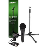 Shure PGA58 Vocal Microphone Set Including Mic Stand + XLR Cable