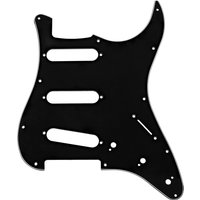 Guitarworks 11-Hole SSS Scratchplate Black