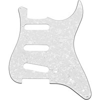 Guitarworks 11-Hole SSS Scratchplate White Pearloid