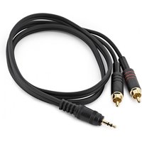 TRS 3.5mm Jack to dual RCA Phono Pro Cable 1m