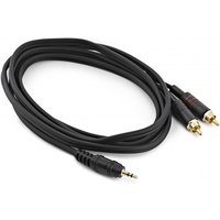 TRS 3.5mm Jack to dual RCA Phono Pro Cable 2m