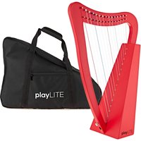 playLITE 15 String Harp by Gear4music Red