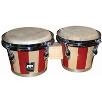 Performance Percussion Two Tone Wood Bongos Chrome Hardware