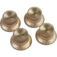 Gibson Top Hat Knobs for Electric Guitar Gold with Gold Insert