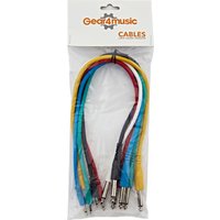 Mono 3.5mm to 6.3mm Jack Patch Cable 40cm 6 Pack by Gear4music