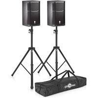 JBL PRX412M 12 Passive PA Speaker Pair with Stands