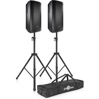 JBL PRX835W 15 Three-Way Active PA Speaker Pair with Stands