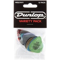 Dunlop PVP102-Pick Variety Pack Medium-Heavy Players Pack of 12