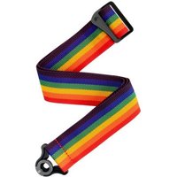 DAddario Auto Lock Polypro Guitar Strap Rainbow