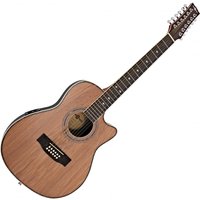 12 String Roundback Guitar by Gear4music Natural