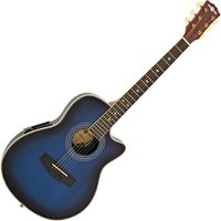 Roundback Electro Acoustic Guitar by G4M Blue Burst - Nearly New