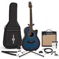 Roundback Electro Acoustic Guitar + Complete Pack Blue Burst