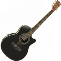 Roundback Electro Acoustic Guitar by Gear4music Black - Nearly New