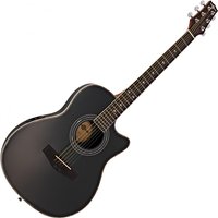 Roundback Electro Acoustic Guitar by Gear4music Black