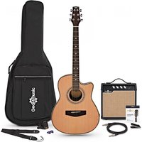 Roundback Electro Acoustic Guitar + 15W Amp Pack Natural