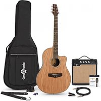 Deluxe Roundback Guitar and 15W Amp Pack Natural