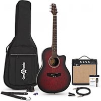 Deluxe Roundback Guitar and 15W Amp Pack Red