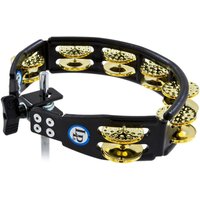 LP Black Cyclops Tambourine Hammered Brass Jingles