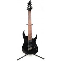 Ibanez RGMS8 Iron Label Multi Scale 8 String Black - Ex Demo